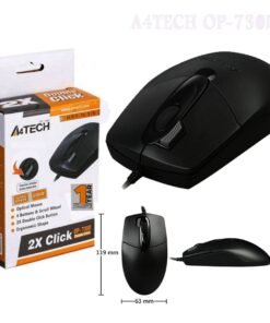 A4TECH OP-730D 2X CLICK OPTICAL WIRED MOUSE BUY 1 GET 1 - 2