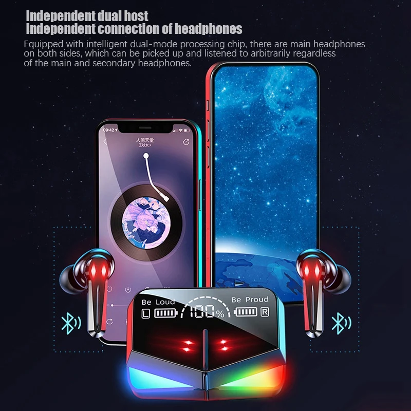 M28 TWS Wireless Gaming Earbuds M28 TWS Wireless Gaming Earbuds