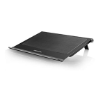 DEEP COOL N65 Laptop Cooling Pad, Dual 140mm Fans of 1000RPM, Full Metal Panel, Removable Dust Filter, Anti-Slip Baffle, Two Adjustable Angles, USB3.0 x1