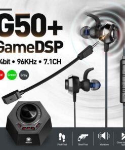 PLEXTONE G50 3.5mm Wired DSP Sound Processor Noise Cancelling Dual Mic Gaming Headphone – Black - 2