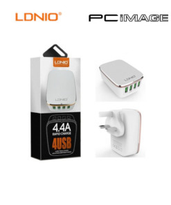 LDNIO A4404 Rapid Charge 4 USB Port AUTO ID 4.4A Travel Charger