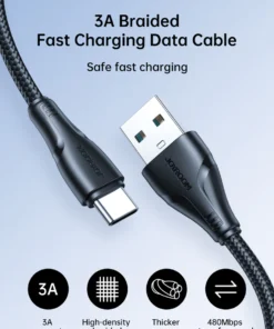 JOYROOM S-UC027A11 USB TO TYPE C 1.2M FAST CHARGING DATA CABLE - 3