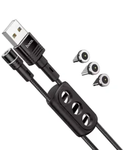 HOCO U98 3-IN-1 MAGNATIC CHARGING CABLE TYPE-C+LIGHTNING+MICRO  CABLE 1.2M - 2