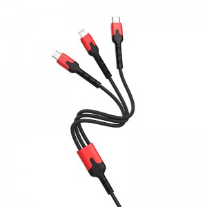 WUW X117 3-IN-1 CHARGING CABLE 1.2M