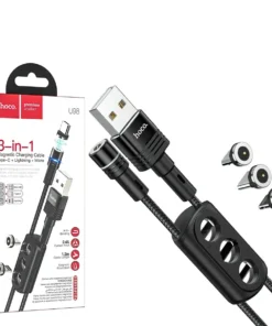 HOCO U98 3-IN-1 MAGNATIC CHARGING CABLE TYPE-C+LIGHTNING+MICRO CABLE 1.2M