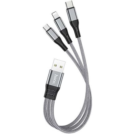 HOCO X47 EASY TO CARRY 3-IN-1 CHARGING CABLE 25CM