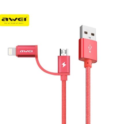 AWEI CL-930C 20CM 2IN1 DATA TRANSMIT AND CHARGING CABLE