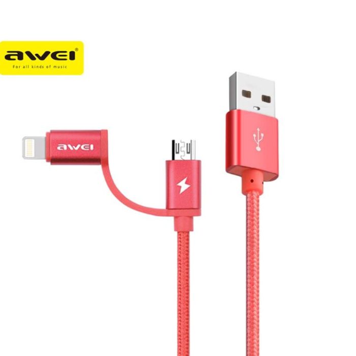 AWEI CL-930C 20CM 2IN1 DATA TRANSMIT AND CHARGING CABLE