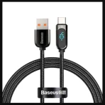 BASEUS DISPLAY FAST CHARGING DATA CABLE USB TO TYPE C 1M 5A