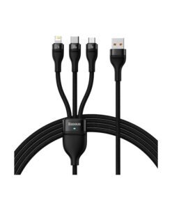 BASEUS ONE-FOR-THREE FAST CHARGING DATA CABLE USB TYPE C TO M+L+C 100W
