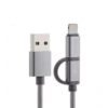 Brand: Awei Model: CL-930 Type: Data Cable Input type: 8 Pin & Micro USB Material: Braided sweat proof Wire Length: 1m Current: 2.1A Input type: Micro USB & Lightning