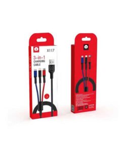 WUW X117 3-IN-1 CHARGING CABLE 1.2M - 2