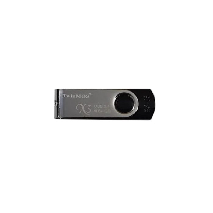 Twinmos X3 64GB USB 3.1 Gen 1 Black-Silver Pen Drive