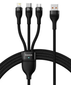 BASEUS ONE-FOR-THREE FAST CHARGING DATA CABLE USB TYPE C TO M+L+C 100W