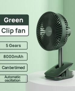 JISULIFE FA13R Clip Fan Auto-Oscillating Clip-On Fan (8000mAh)