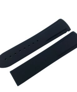 NAVY BLUE 22mm Rubber/Silicone STRAP/BAND FIT OMEGA WATCH - Image 3
