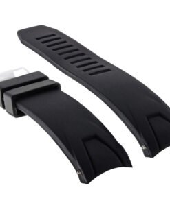 BLACK SILICONE WATCH BAND 20MM WATCH BAND STRAP
