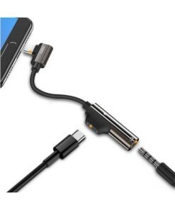 HOCO 2 IN 1 AUDIO CONVERTER EAUC-12 LIGHTNING AUDIO AND CHARGE ADAPTER - 2