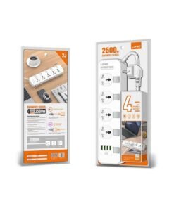 LDNIO 4 USB 4 Power Socket 2500W Defender Series SC4408 Power Strip