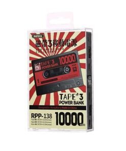 Remax RPP-138 Tape Series Wired Power Bank – Black and Red