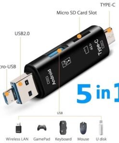 Multifunction OTG Card Reader- Type-C/USB /Micro USB/micro SD Memory Card Reader