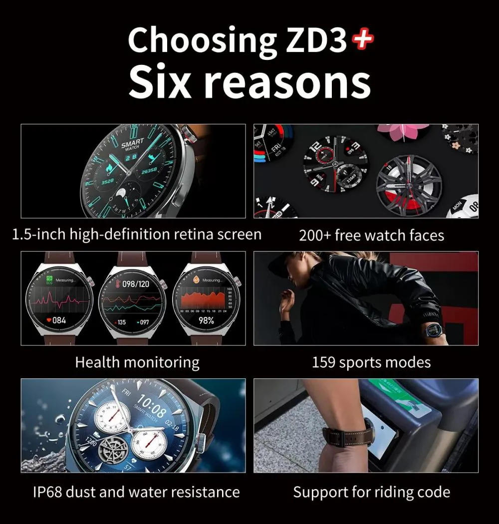 Zordai ZD3+ Plus Smart Watch