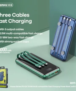 REMAX RPP-218 10000mAh KAYEO SERIES PD 18W+QC 22.5W SUCKED-TYPE MULTI-COMPATIBLE FAST CHARGING POWER BANK (WITH CABLE) - 3