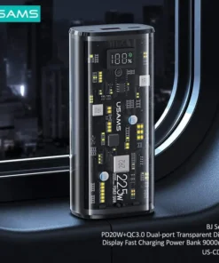 USAMS US-CD189 Transparent Digital Display Power Bank 9000mAh