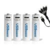 AiVR USB Rechargeable 900mWh AAA Batteries – 4pc