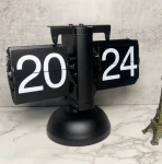 Auto Flip Digital Clock Operated Quartz Clock Home Decors Retro Flip Clock Flip Internal Gear Operated - Image 2