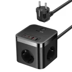 Baseus 30W PowerCombo Cube Power Strip 3AC + 2USB + 2Type-C with 1.5m Cable (EU Plug)