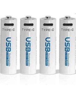 AIVR USB-C RECHARGEABLE BATTERIES 4PC AA 2550 mAh