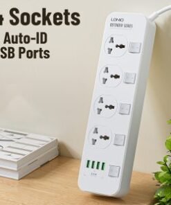 LDNIO SC4408 DEFENDER SERIES 4 Power Socket 4 USB 3.4A 2500W Power Strip - 2