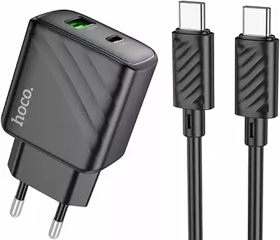Hoco CS23A Sunlight Type-C to Type-C Cable Wall Charger - Image 2