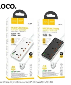 Hoco AC8A Storm 3-Position Socket - 2