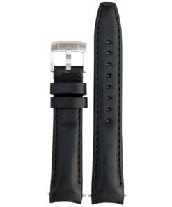 22mm black Leather Straps