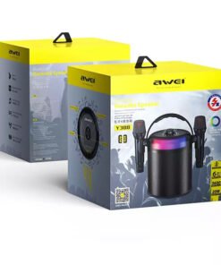 Awei Y388 Portable Karaoke Bluetooth Speaker with Dual Wireless Microphone - 2