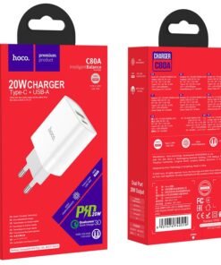 C80A Rapido PD20W + QC3.0 EU Wall Charger Set with Cable