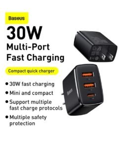 Baseus 2U+C 30W Compact Quick Charger - 3