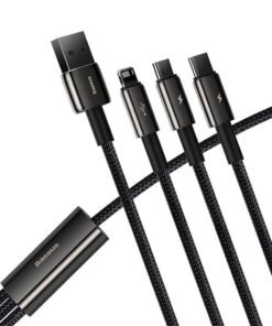 Baseus Tungsten Gold 3-in-1 Fast Charging Data Cable - 2