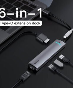 Baseus CAHUB-J0G 6-in-1 Smart HUB Docking Station - 2