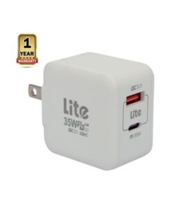 Lite 35W PD USB Fast Charger GaN- White - 2