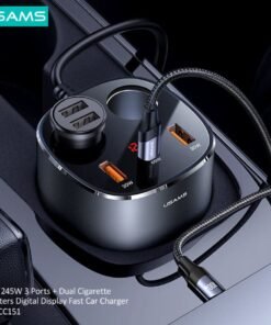 USAMS US-CC151 245W Digital Display Fast Car Charger - 2