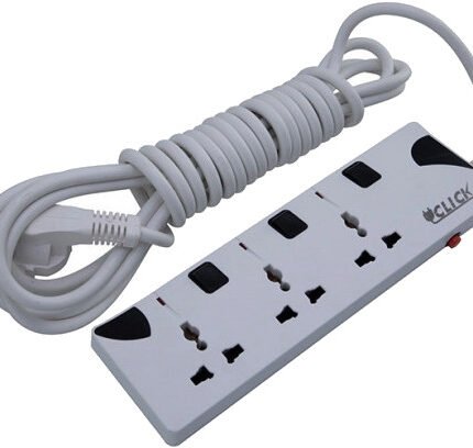 Click 3-Socket 3-Pin Mini Multiplug