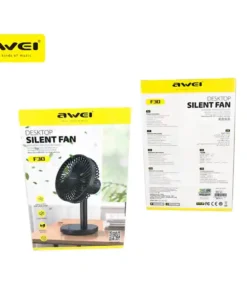 AWEI F30 MINI PORTABLE RECHARGEABLE DESK STAND FAN - 2