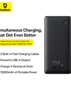 Baseus Airpow Lite 22.5W 10000mAh Power Bank With Built-in Dual-Cable - 4