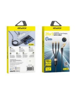 Awei CL-228 2 For 3 Multifunction 100W Fast Charger Data Cable