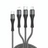 LDNIO LC17 65W 4-in-1 Fast Charging Cable (USB-A + USB-C to USB-C + Portable LED Lightning)