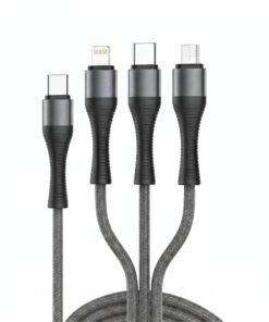 LDNIO LC17 65W 4-in-1 Fast Charging Cable (USB-A + USB-C to USB-C + Portable LED Lightning)