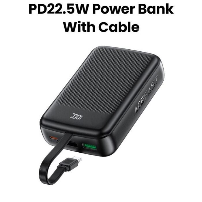 ACEFAST M14 PD22.5W Power Bank 20000mAh with Cable - Image 3